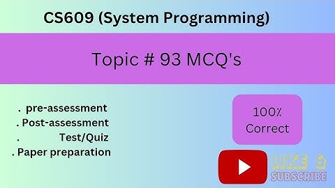 cs609 McQ