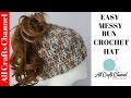 Easy to Crochet Messy Bun Hat