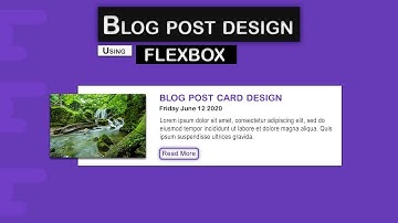 Blog Post Card HTML and CSS
