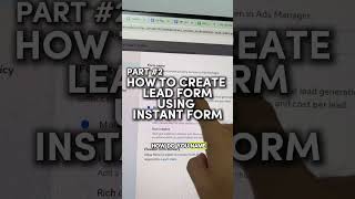 How to Create a Lead Form Using Meta Instant Forms | Part 2