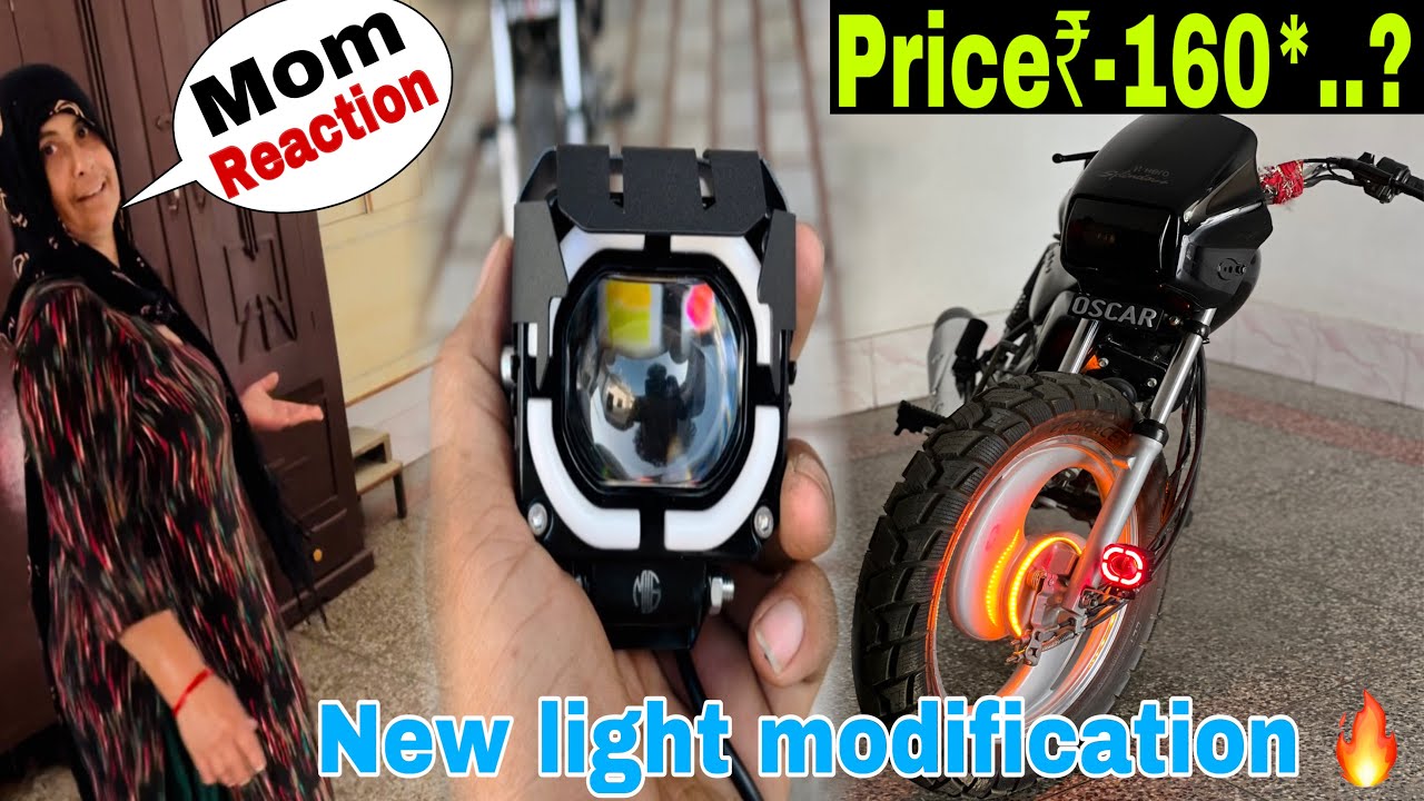 Splendor New Trending Light 🐍 || Splendor Modification 🔥|| price ₹—✅ || Mom Reaction On Bike 😱