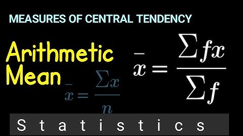 The Arithmetic Mean | Measures of Central Tendency #statistics #average #arithmeticmean