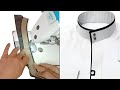 أخيرررا سر طريقة قص وخياطة لياقة الثوب الرجالي باترون الياقة طريقة تركيب اللياقه أبويوسف الخياط