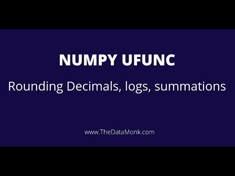 Ufunc Rounding Decimals,