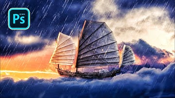 Sailing In The Clouds Photo Manipulation In PS Touch | PS CC 2019