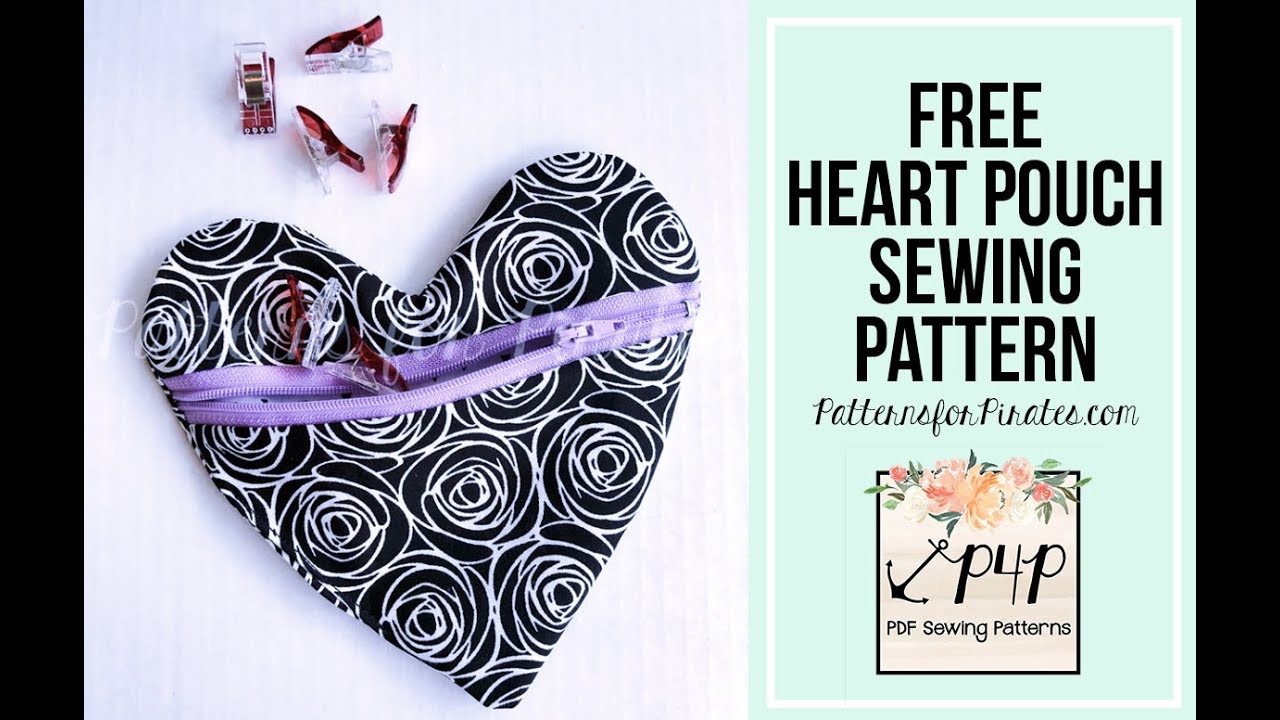 heart pouch free valentine sewing pattern patterns for pirates