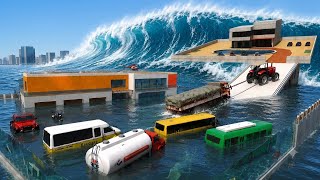 Franklin Saved the Truck from Drowning 😭 Franklin Saved Jack's Truck from the Tsunami! 🌊🚛 #video screenshot 3