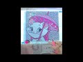 aristocats marie diamond painting from start to finish timelapse using super sparkly diamonds 💎