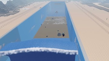 Roblox tsunami game level 50 pogo stick jumping over level 5 wave