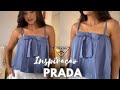 Blusa de pregas em tecido plano inspirao prada  primeira vez costurando na mquina nova