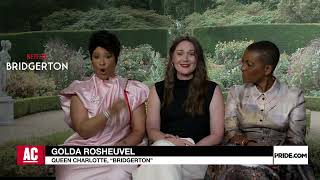 PRIDE Interviews 'Bridgerton' Stars Golda Rosheuvel, Adjoa Andoh & Ruth Gemmell About Season 3