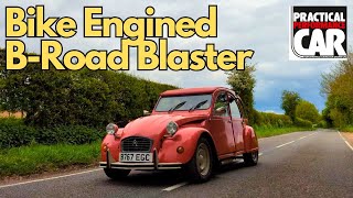 BMW bike engined Citroën 2CV eats b-roads for breakfast. Practical family car? Definitely.