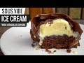 Sous Vide ICE CREAM with Chocolate Sphere & Brownie