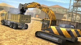 Trò chơi Lái máy móc hạng nặng như máy xúc cát, xe ủi đất, xe tải để xây dựng đường thành phố screenshot 1