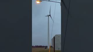 Windmill destroyed by fire internal fire caused by high winds in ada ohio