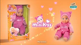 MiniKiss păpuşă de jucărie roz cu sunet şi cu căci