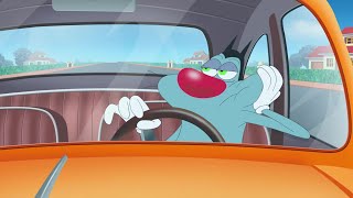 हिंदी Oggy and the Cockroaches  DRIVE MY CAR  Hindi Cartoons for Kids