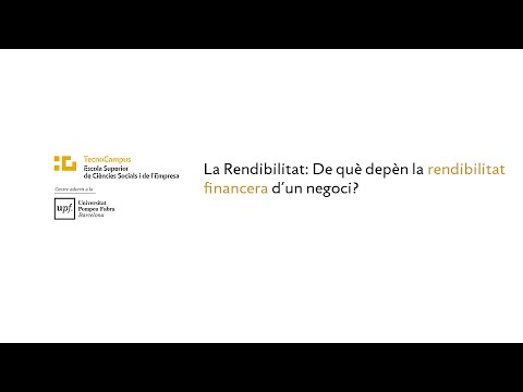 Vídeo: Com Analitzar La Rendibilitat D’una Empresa