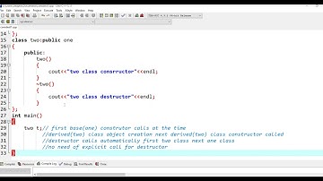 constructor and destructor calls in single inheritance