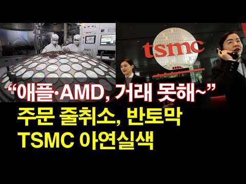 "애플•AMD, 거래 못해~" 주문 줄취소, 반토막~ TSMC 아연실색