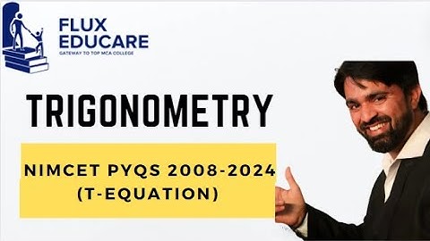 Trigonometry | Trigonometric equations | Nimcet PYQs  2008-2024 | Dr. Anil Kumar
