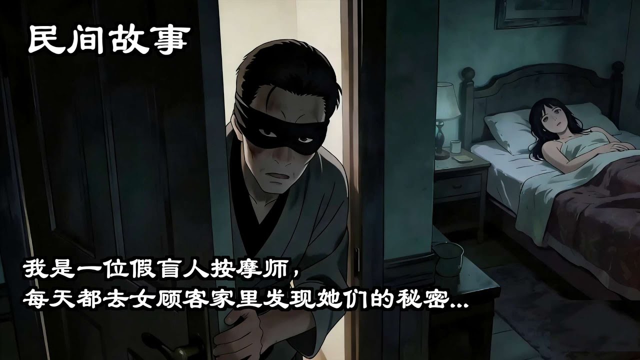 民间故事：我是一位假盲人按摩师，每天都去女顾客家里发现她们的秘密...#民間故事 #動漫 #奇聞異事