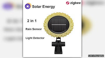 Tuya Smart Zigbee Sunlight Rain Sensor Solar Charging Realtime Rainwater Detector Smart Life App Co
