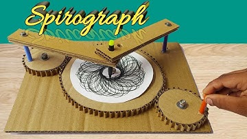 How to make spirograph drawing machine from cardboard