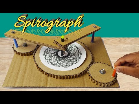 How to make spirograph drawing machine from cardboard