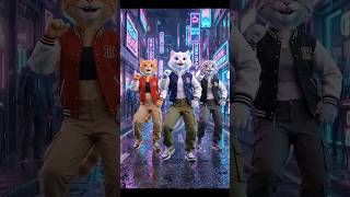 😱 Cyber Cat Dance Crew ने पूरी Neon City हिला दी! 🔥#catdance #viralshorts #trendingnow #shortsfeed