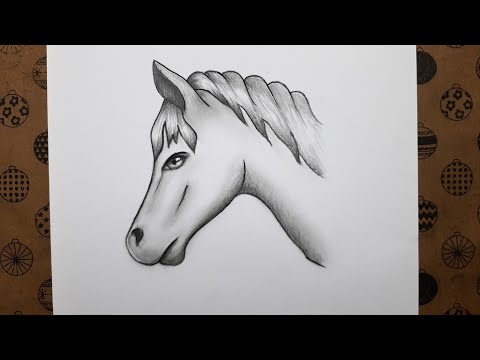 Çok Kolay Adım Adım At resmi Nasıl Çizilir Karakalem Kolay At Kafası Resmi Çizimi