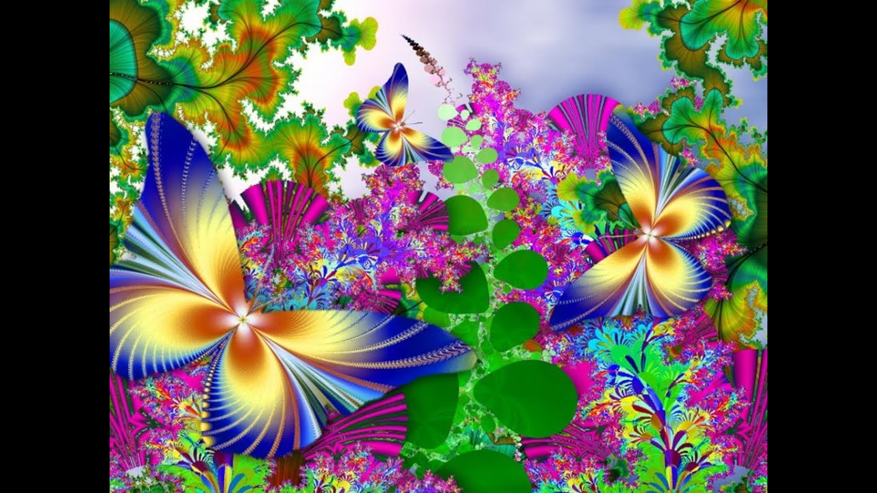 Воображение цветы. Волшебный цветок. Сказочные цветы. Бабочка на цветке. Красочные цветы.