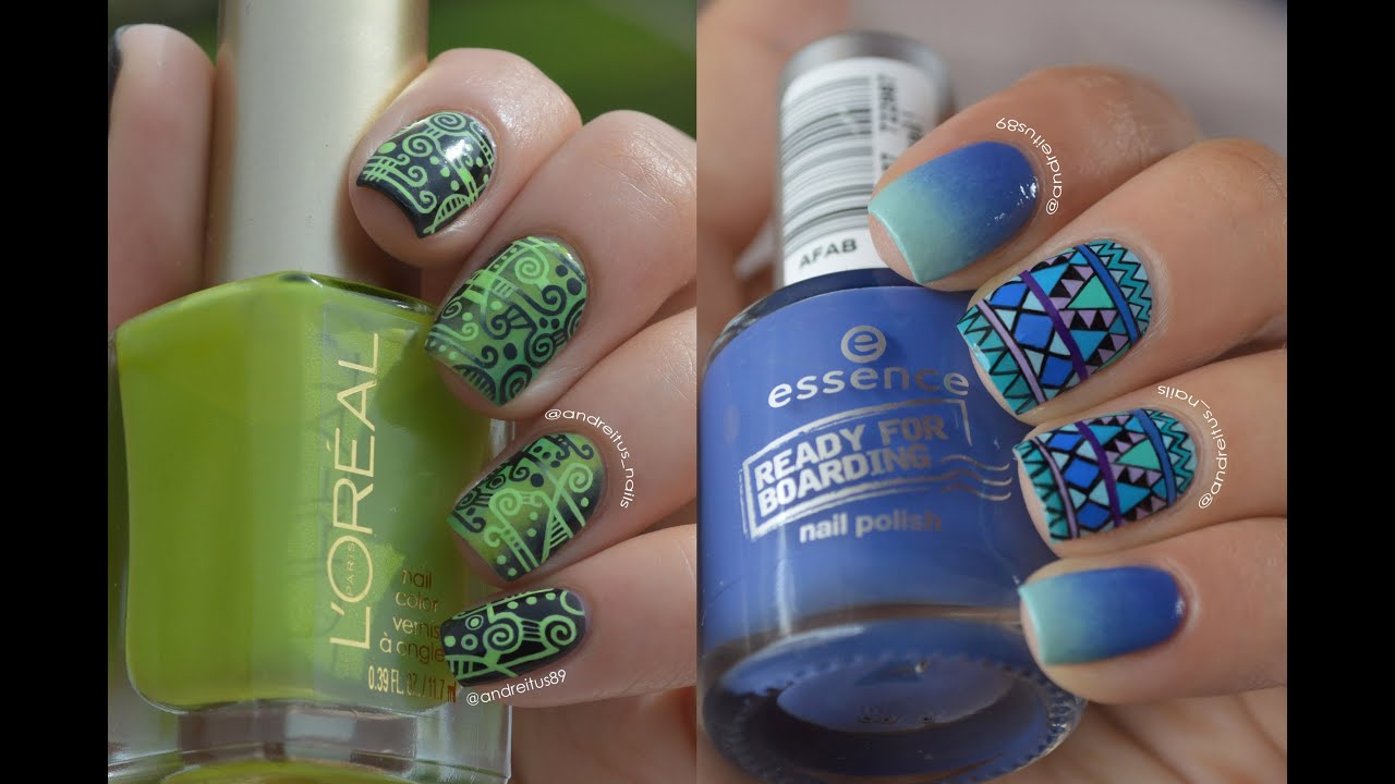6. Tribal Aztec Nail Designs - wide 2
