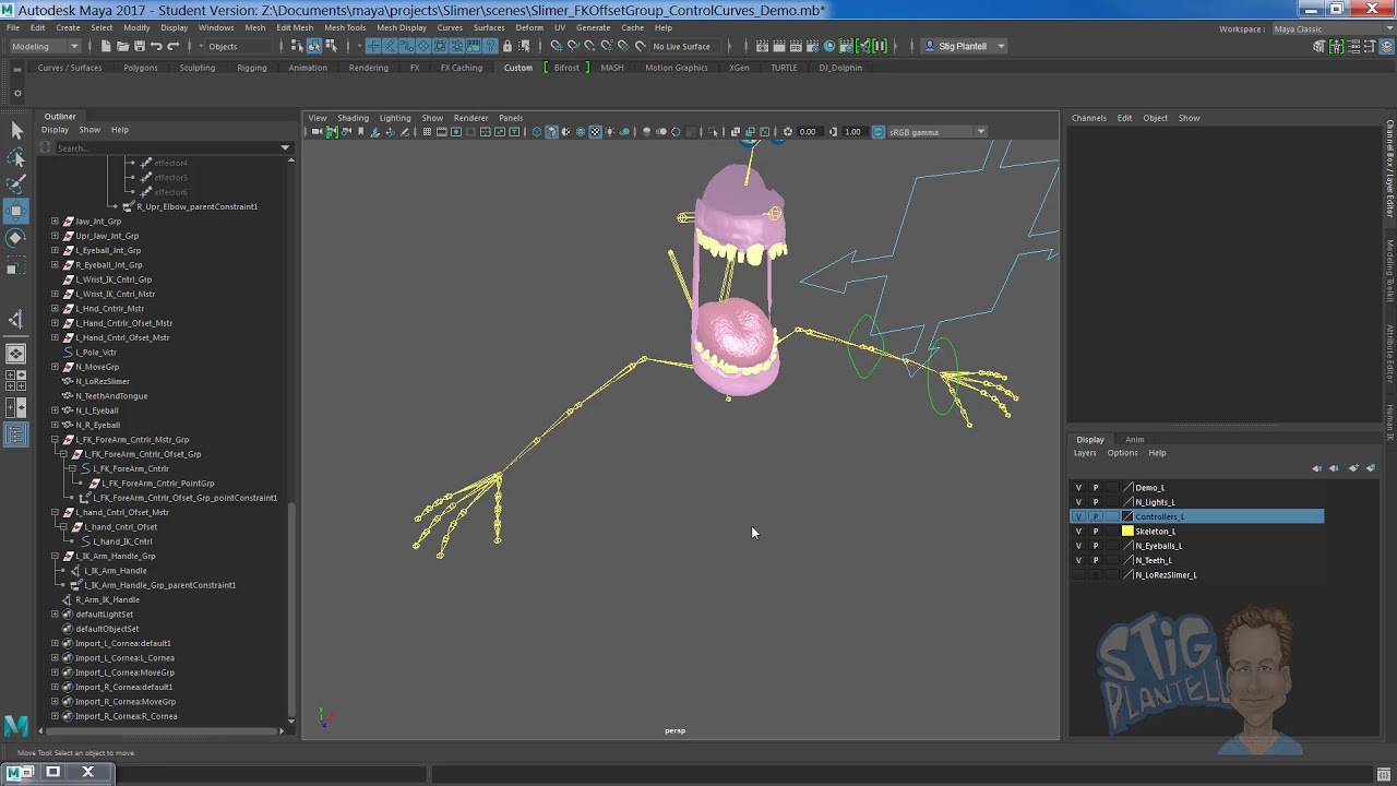 IKFK Arm Control Setup in Maya - Part 1 of 2 - YouTube