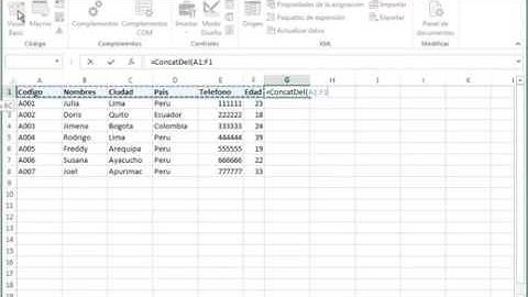 Concatenar multiples celdas en excel usando vba