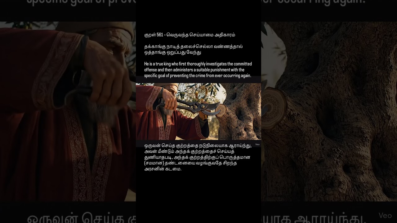 மீண்டும் தவறு செய்யப் பயப்பட வேண்டும்! – அதுதான் தண்டனை – Thirukkural 561