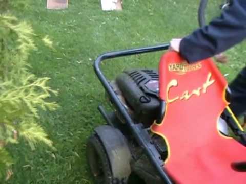 gocart cold start and joyride gocart mower by yard works youtube yard works mowers