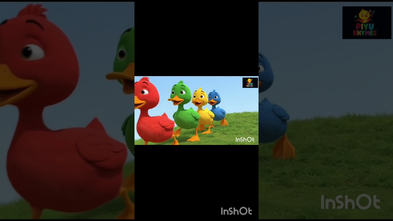 Five Little Ducks | Kids Nursery Rhyme Piyu Rhymes Counting Numbers and Colours 