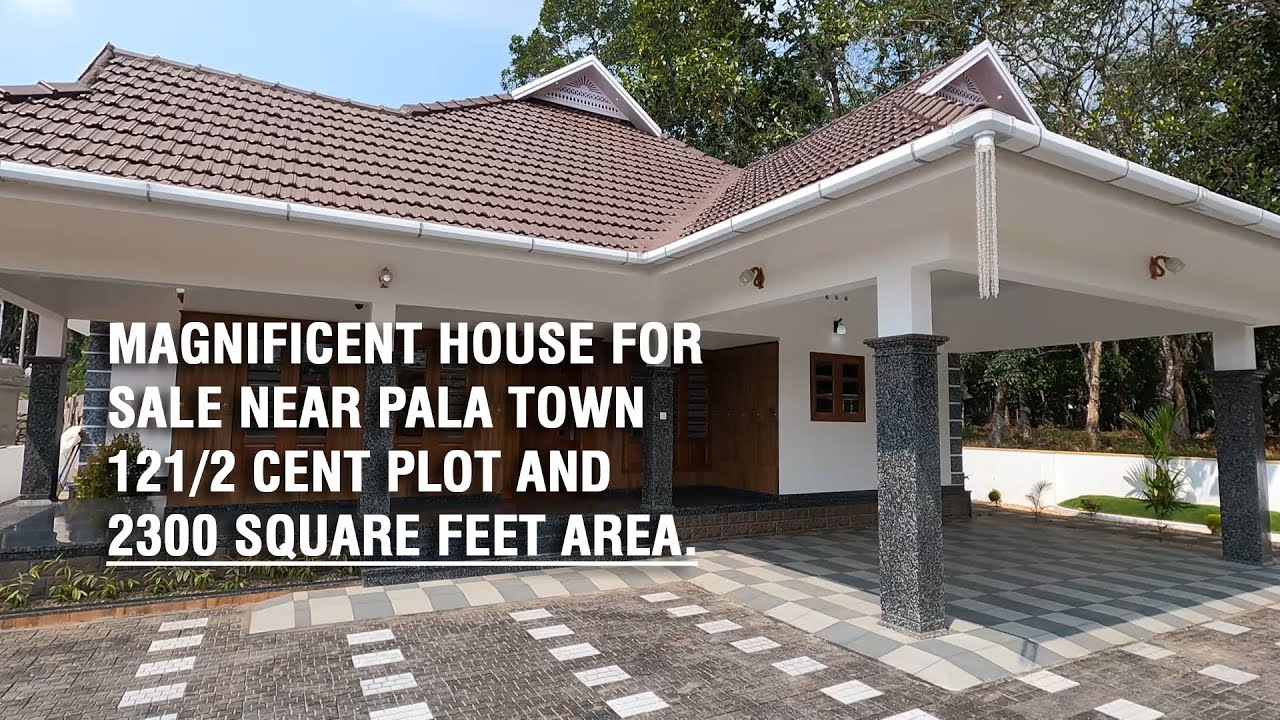 Magnificent House For Sale near Pala town121/2 cent plot and 2300