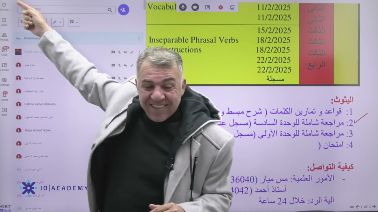 خطة انطلاقة الفصل الدراسي الثاني توجيهي جيل 2008 مع الأستاذ شادي الرمحي