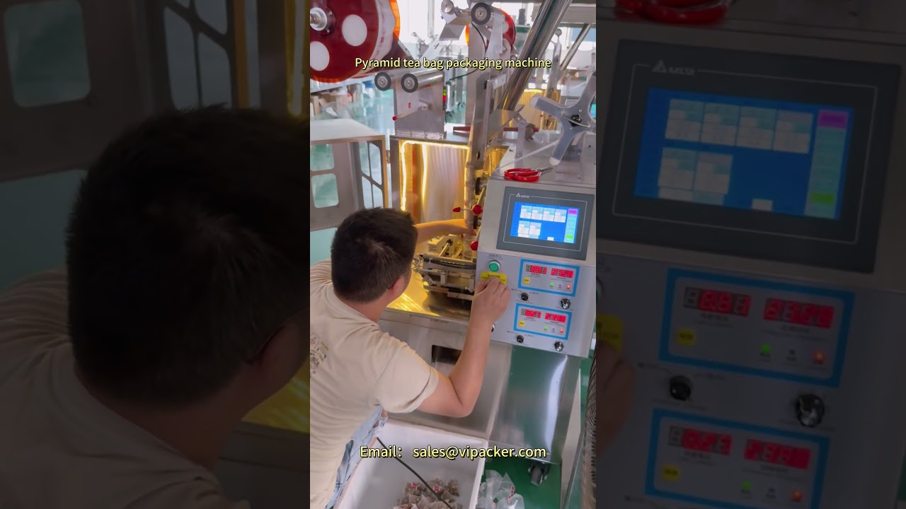 Biodegradable pyramid tea bag packaging machine for Turkish black tea 