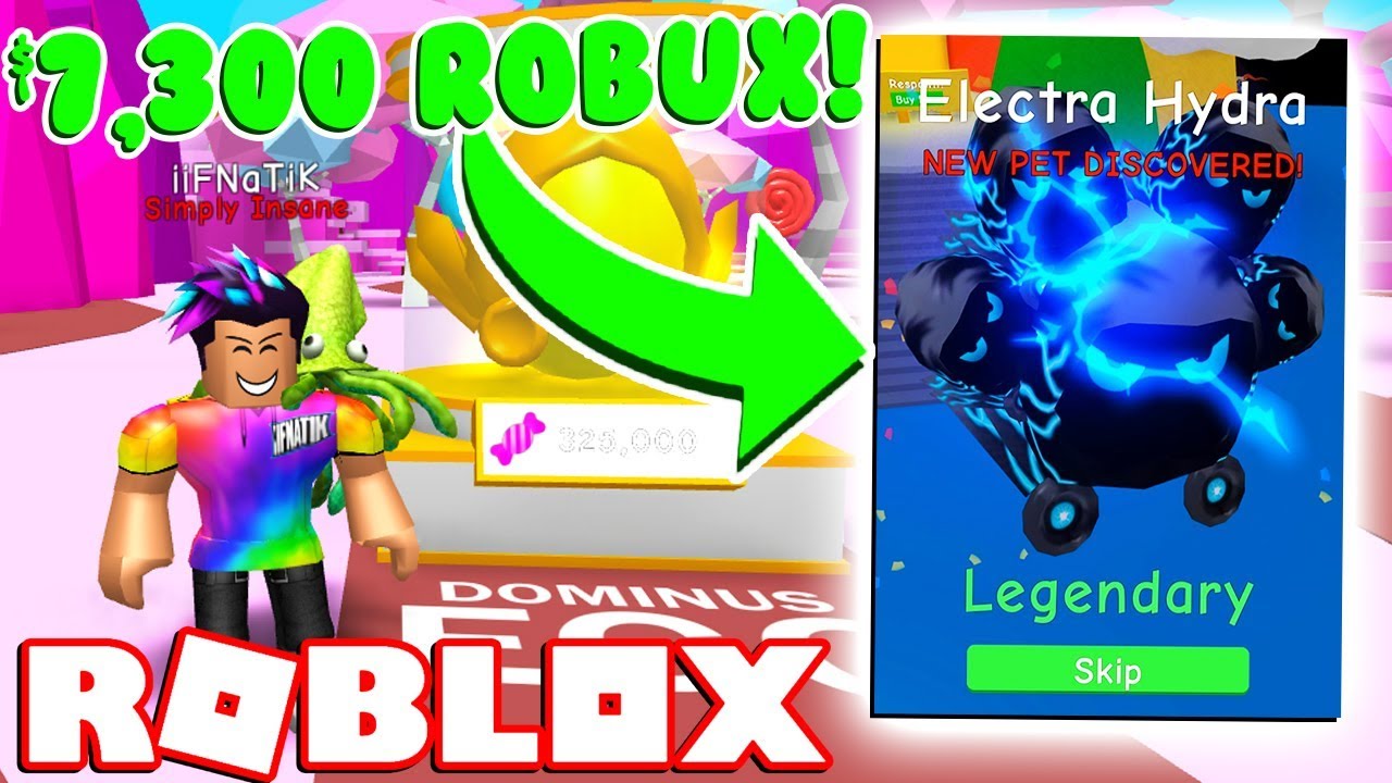 I Spent 7 300 Robux For This Op Pet Electra Hydra Roblox Bubble Gum Simulator Youtube - hydra roblox robux