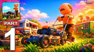 My Trailer Park - Gameplay Walkthrough Part 1 - Shape & Trim Grass (Android, iOS) screenshot 1