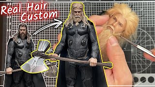 プロも使う素材でHotToysを植毛カスタム！植毛のポイントや注意点を解説！/ HotToys THOR 1:6 Sculpt How to do hair custom process