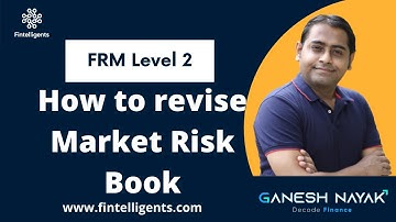 FRM Level 2 -  Market Risk Management | List of Important concepts for the Exam