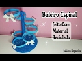 Baleiro Espiral / Feito com Garrafa Pet e Cabo de Vassoura | #Reciclarte 💖