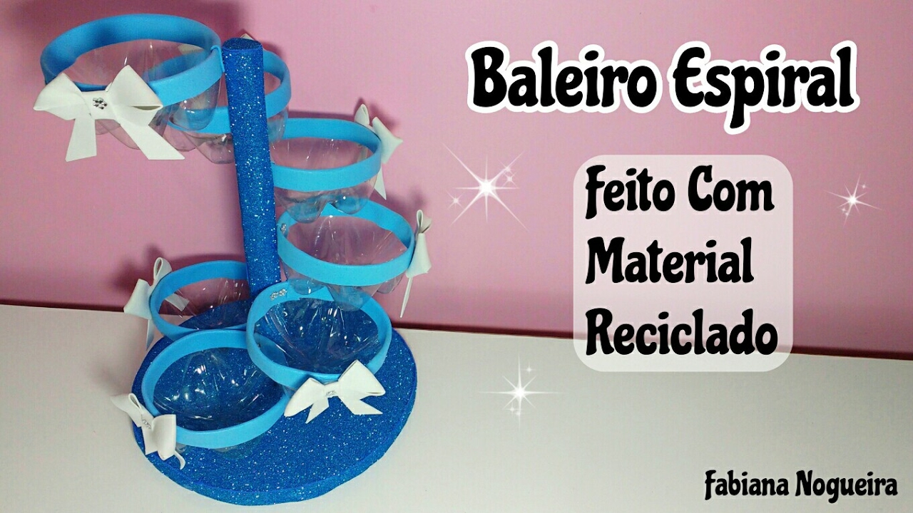Baleiro Espiral / Feito com Garrafa Pet e Cabo de Vassoura | 