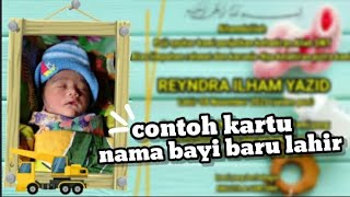 🔴kartu nama bayi baru lahir | cara membuat kartu nama bayi
