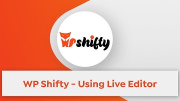 WP Shifty Live Editor