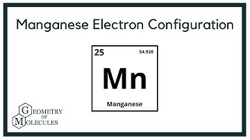 Manganese Electron Configuration | How to Write the Electron Configuration for Manganese